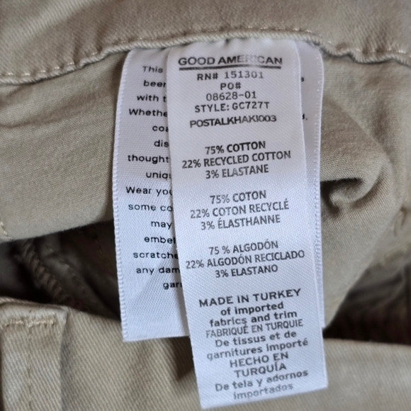 🔴 3/$25 Good American Good Classic Pants Jean GC727T POSTALKHAKI003 4/27 - Picture 5 of 11